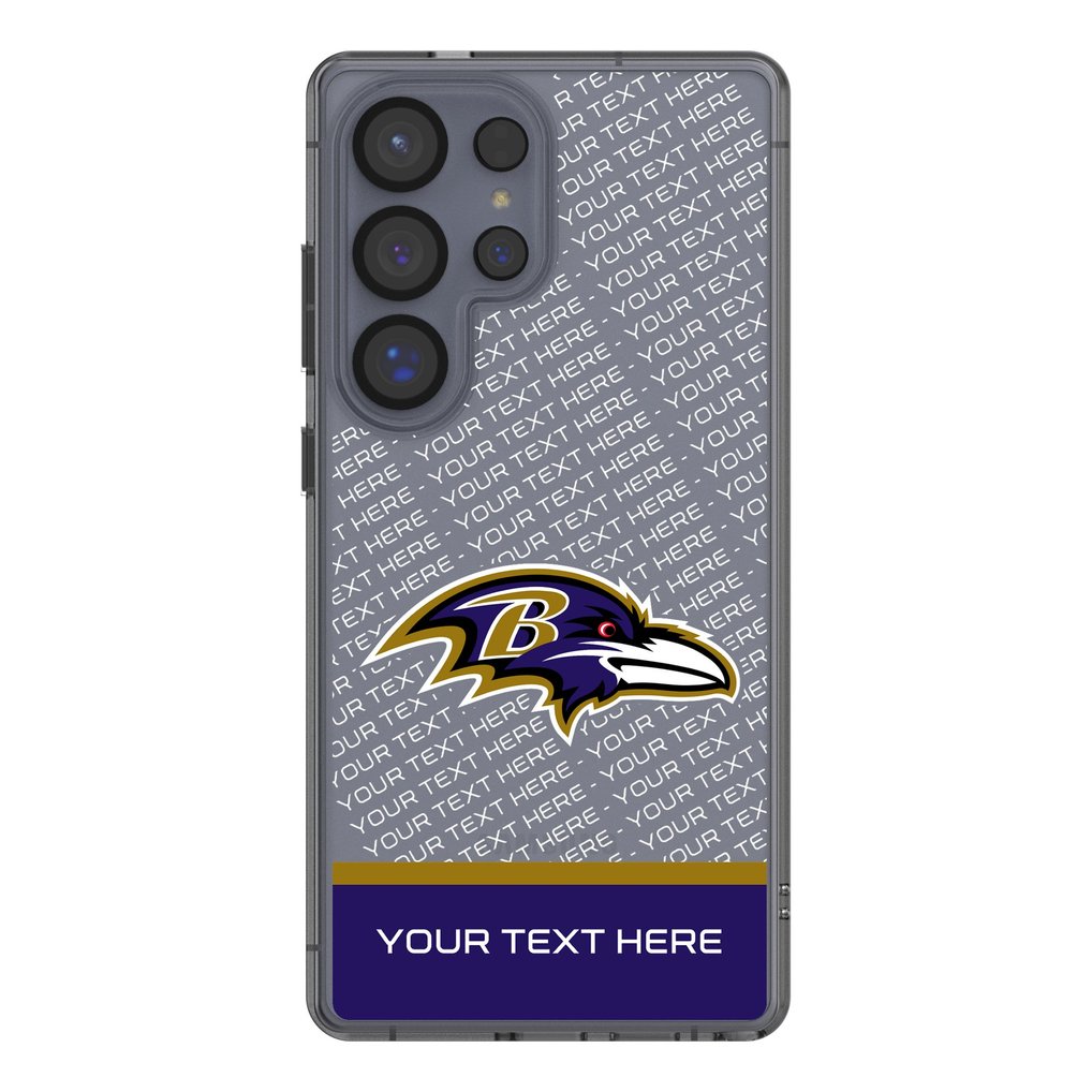Baltimore Ravens Personalized Endzone Plus Design Galaxy Clear Phone Case