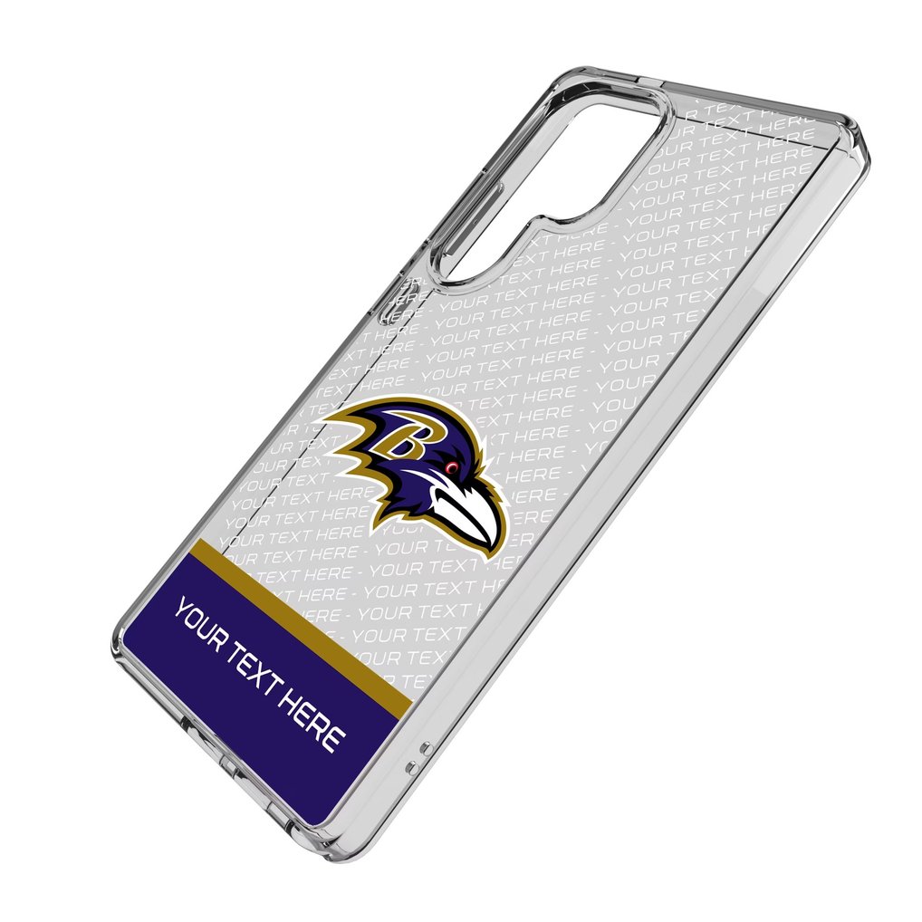 Baltimore Ravens Personalized Endzone Plus Design Galaxy Clear Phone Case