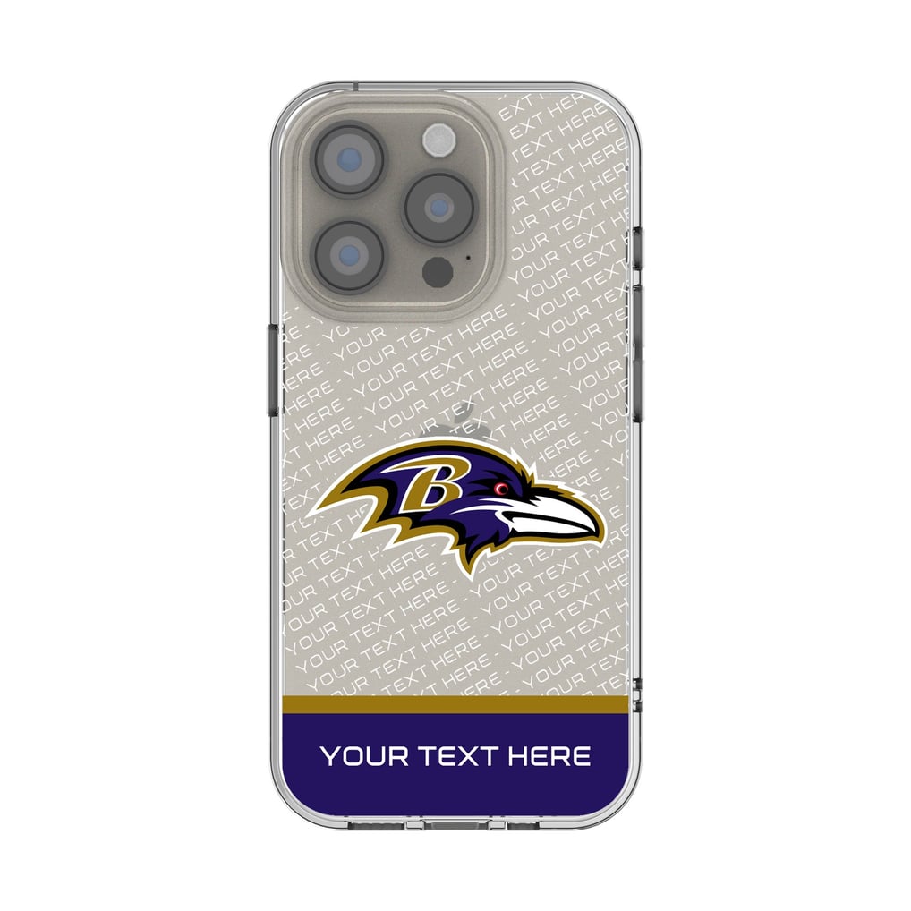 Baltimore Ravens Personalized Endzone Plus Design iPhone Clear Case