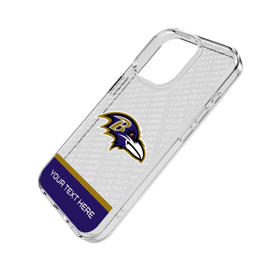 Baltimore Ravens Personalized Endzone Plus Design iPhone Clear Case
