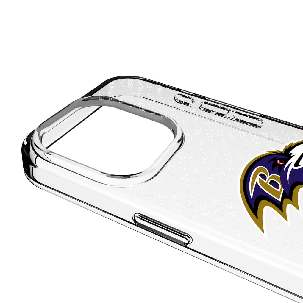 Baltimore Ravens Personalized Endzone Plus Design iPhone Clear Case