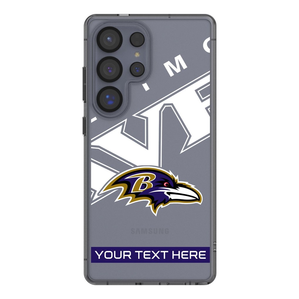 Baltimore Ravens Personalized Tilt Design Galaxy Clear Case