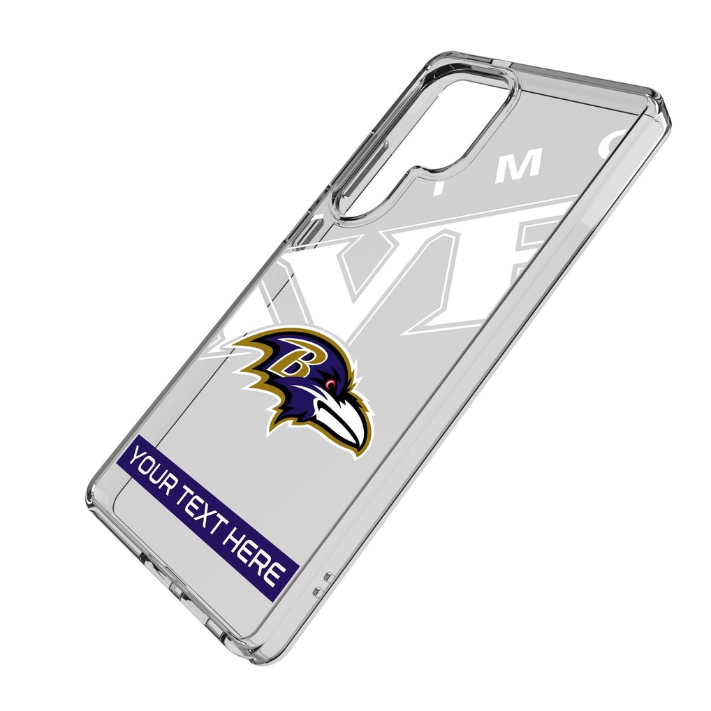 Baltimore Ravens Personalized Tilt Design Galaxy Clear Case
