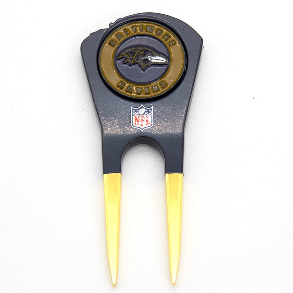 Baltimore Ravens Shaped Divot Tool