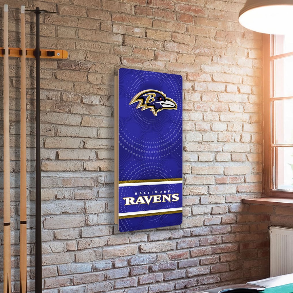 Baltimore Ravens Wall Hanging Cornhole Board