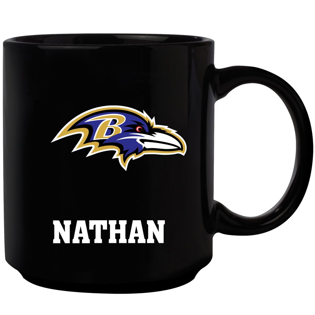 Baltimore Ravens 11oz. Personalized Mug - Black
