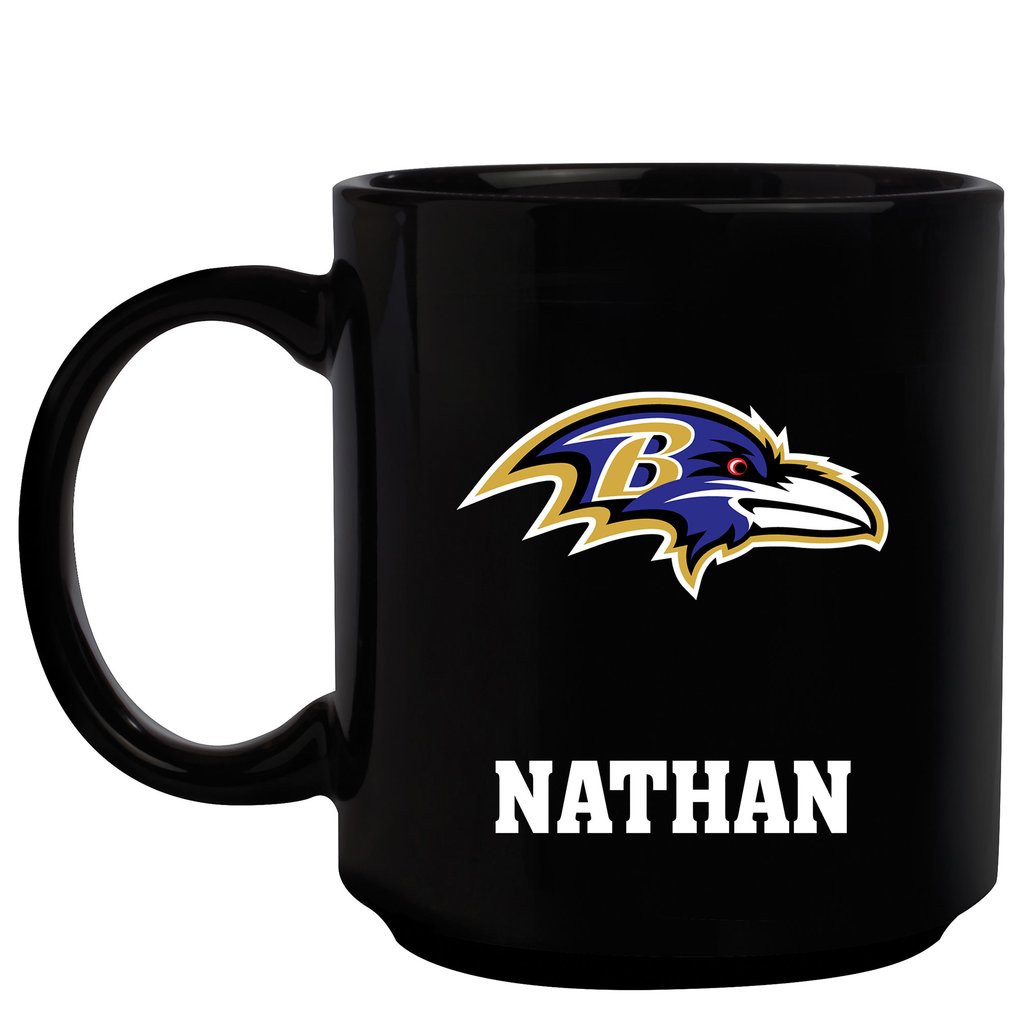 Baltimore Ravens 11oz. Personalized Mug - Black