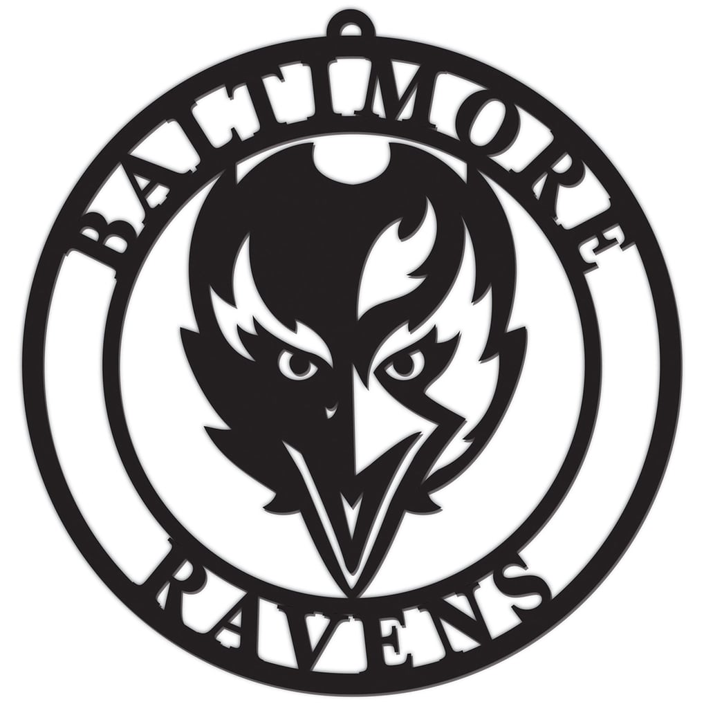 Baltimore Ravens 16'' Team Logo Cutout - Black