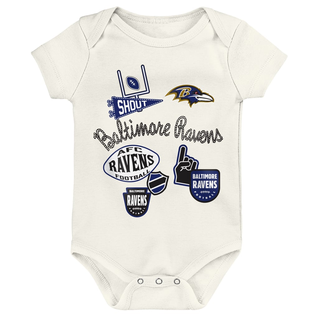  Baltimore Ravens Outerstuff Infant & Newborn Littlest Player Three-Piece Bodysuit Set