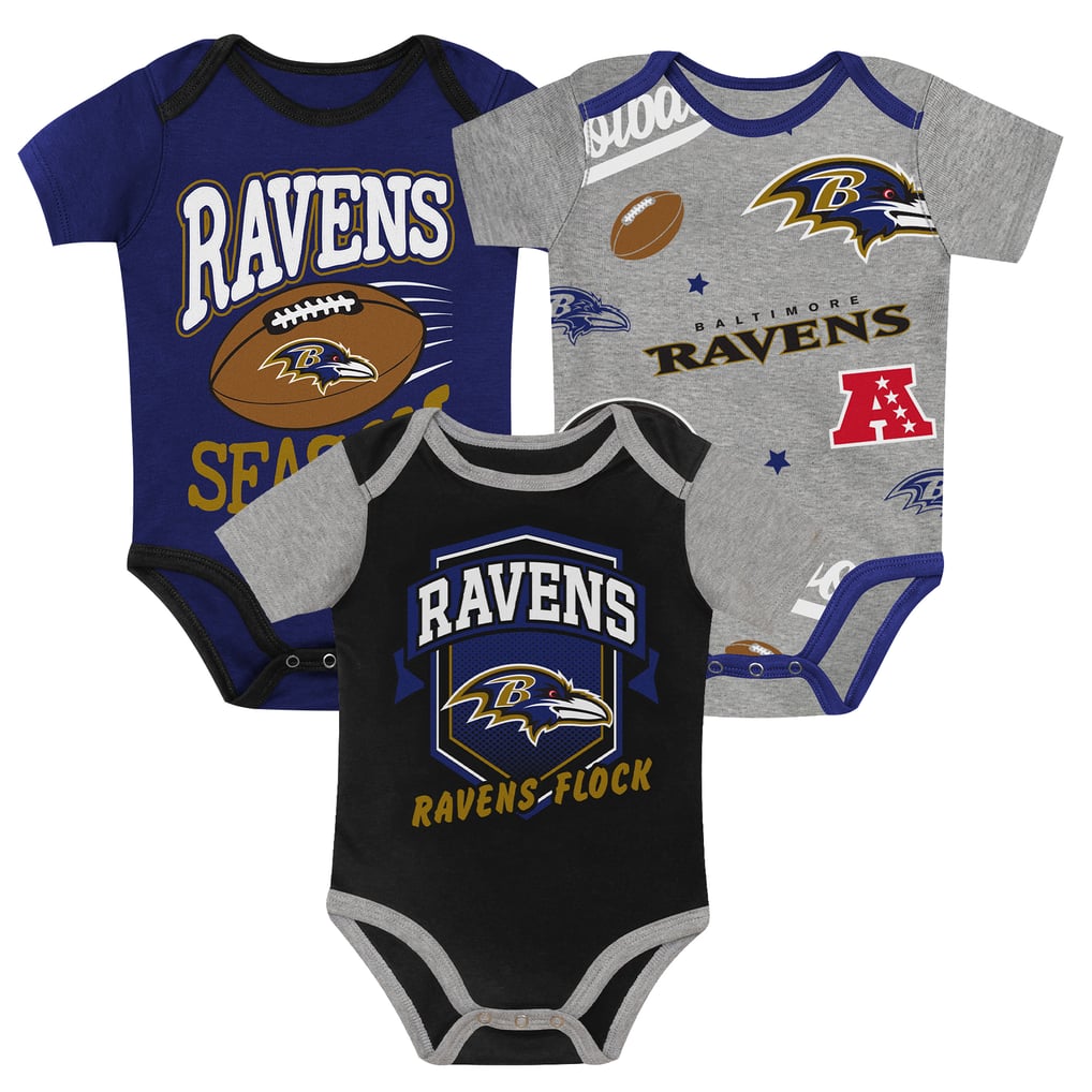  Baltimore Ravens Outerstuff Infant First Round Pick 3-Piece Bodysuit Set