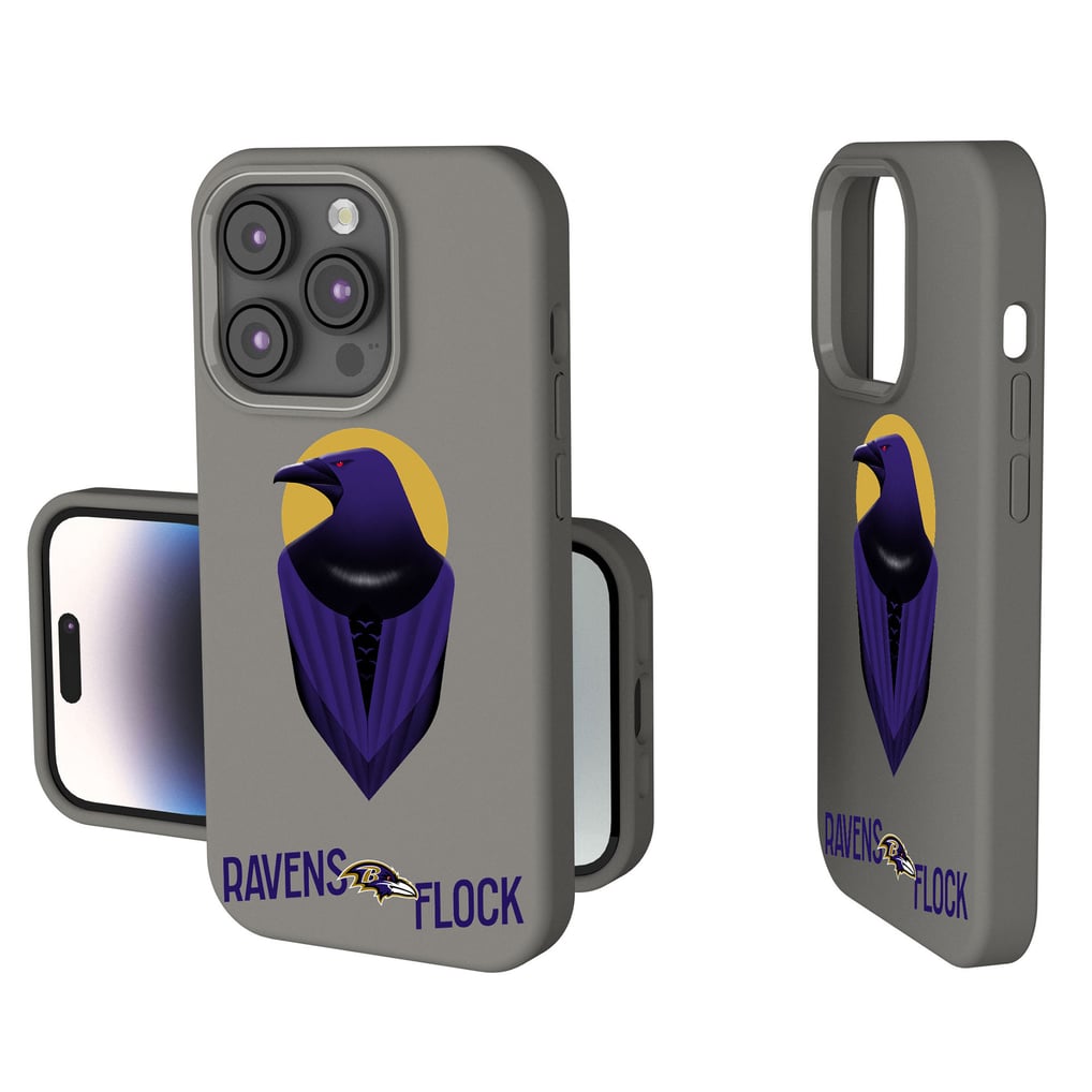 Baltimore Ravens Keyscaper 2024 Illustrated Limited Edition Soft Touch iPhone Case - Gray