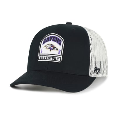  Baltimore Ravens '47  Headstone Trucker Adjustable Hat - Black