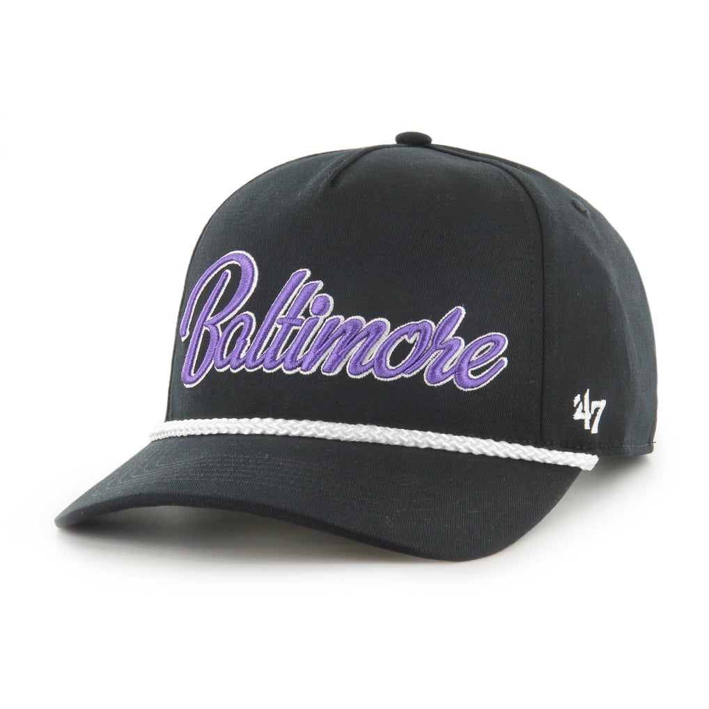 Baltimore Ravens '47 Overhand Hitch Adjustable Hat - Black