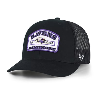 Baltimore Ravens '47  Roadway Adjustable Trucker Hat - Black
