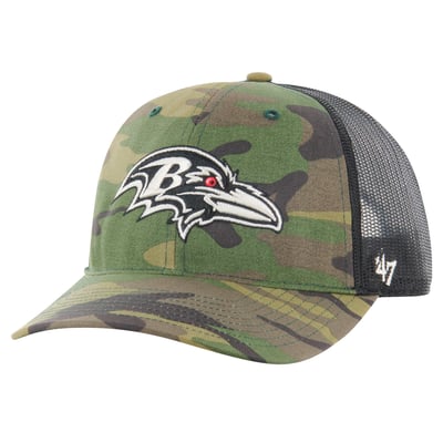 Baltimore Ravens '47 Trucker Adjustable Hat - Camo