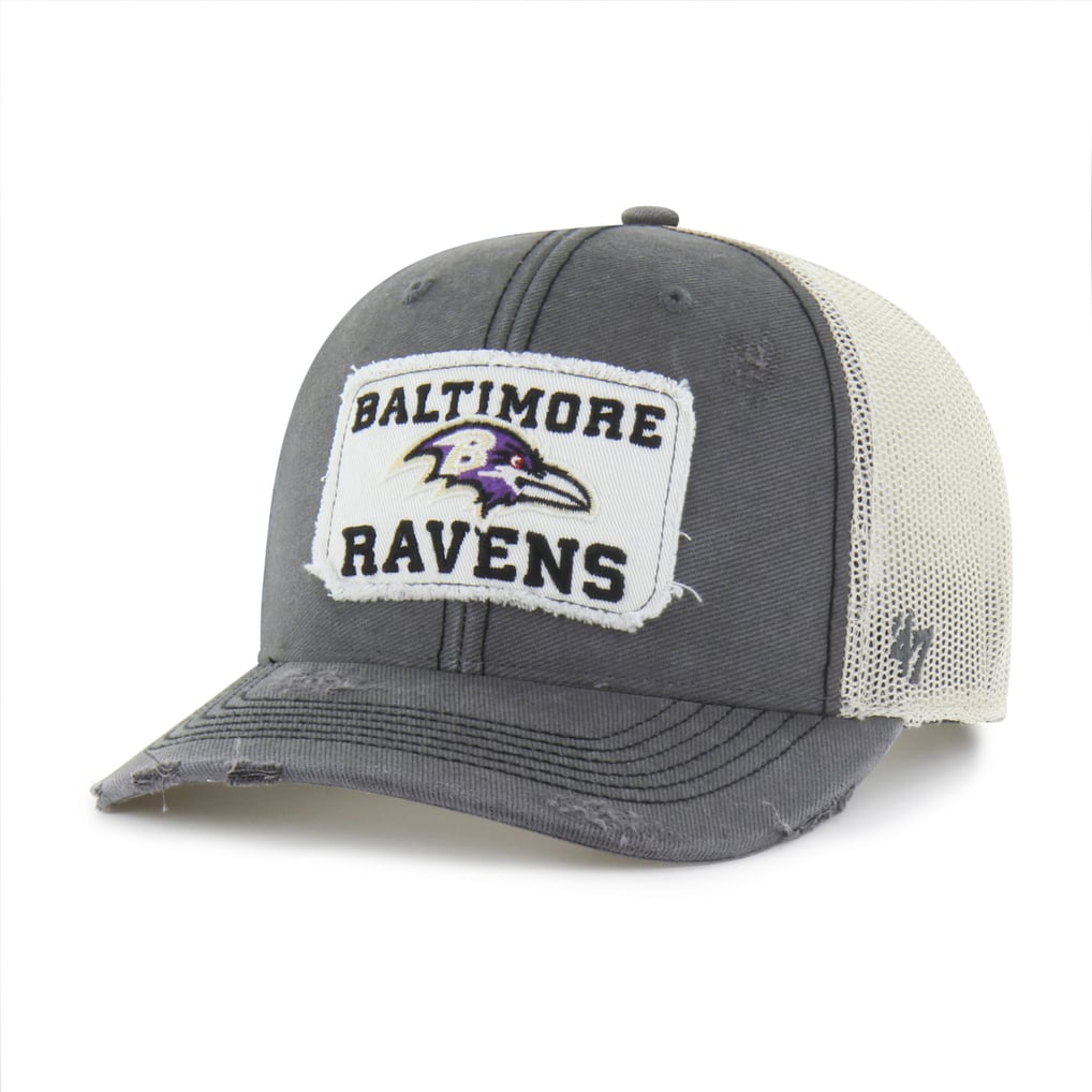 Baltimore Ravens '47 Egremont Well-Worn Adjustable Trucker Hat - Charcoal