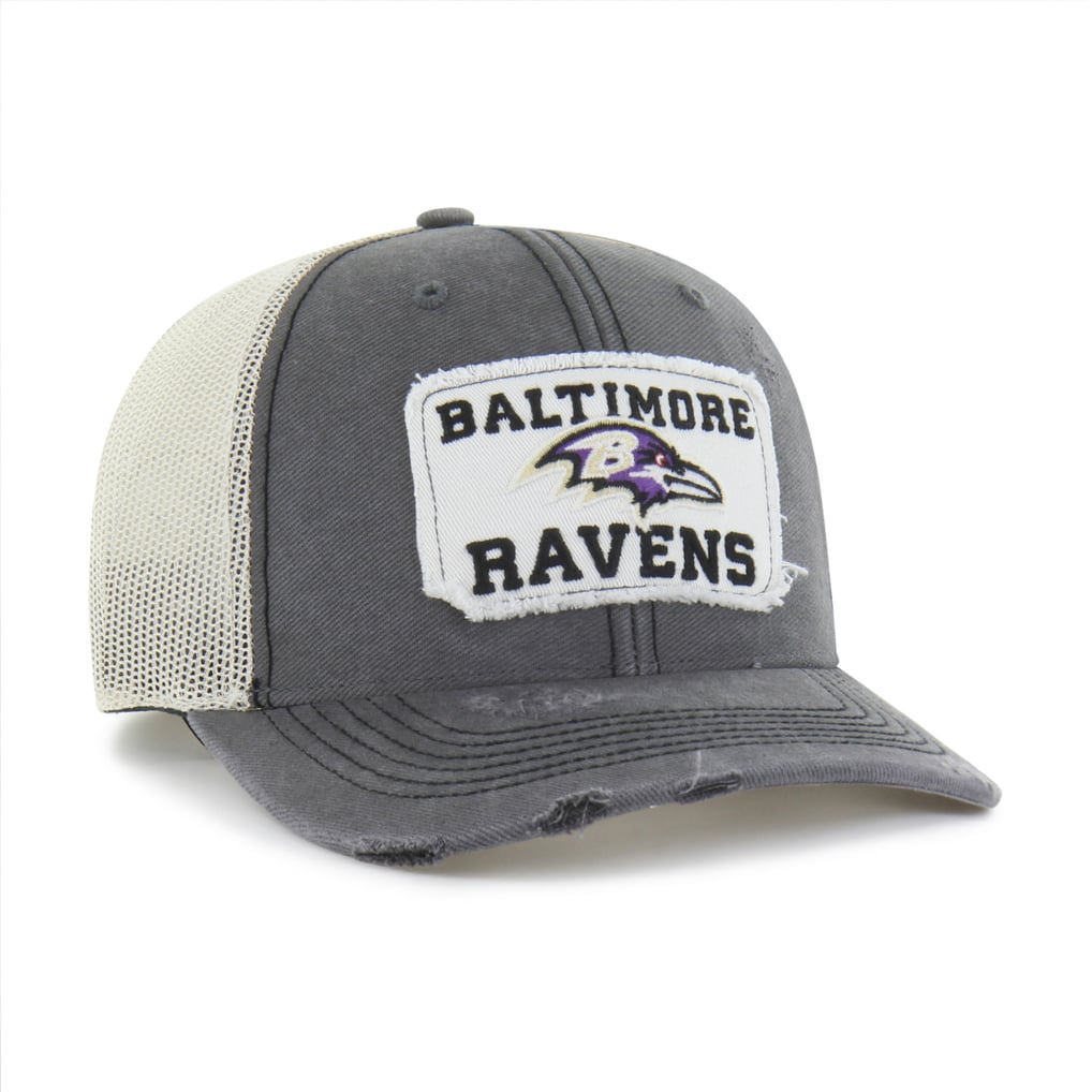 Baltimore Ravens '47 Egremont Well-Worn Adjustable Trucker Hat - Charcoal