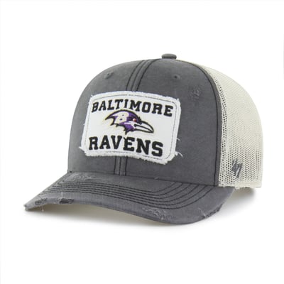 Baltimore Ravens '47 Egremont Well-Worn Adjustable Trucker Hat - Charcoal
