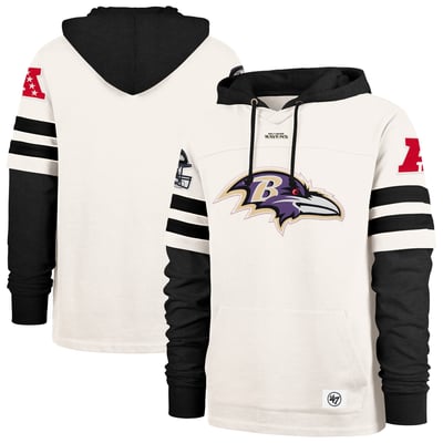  Baltimore Ravens '47 Split Zone Cornerback Duo Lacer Hoodie - Cream