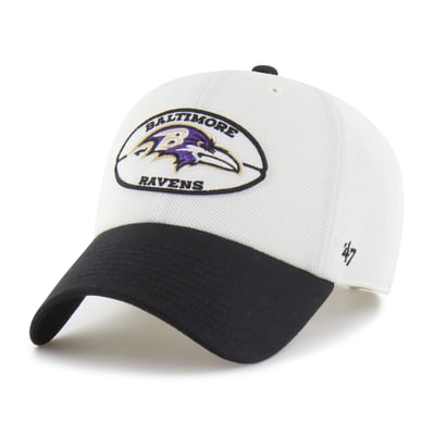 Baltimore Ravens '47 Pique Patch Clean Up Adjustable Hat - Cream/Black