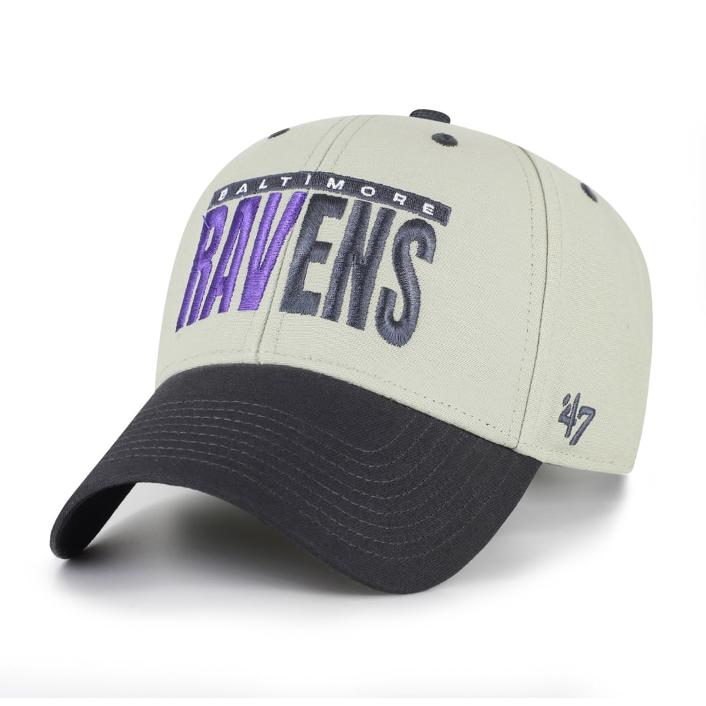 Baltimore Ravens '47 Half Block Text MVP Adjustable Hat - Gray/Black