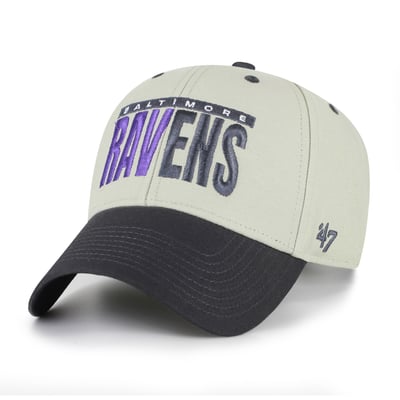  Baltimore Ravens '47 Half Block Text MVP Adjustable Hat - Gray/Black