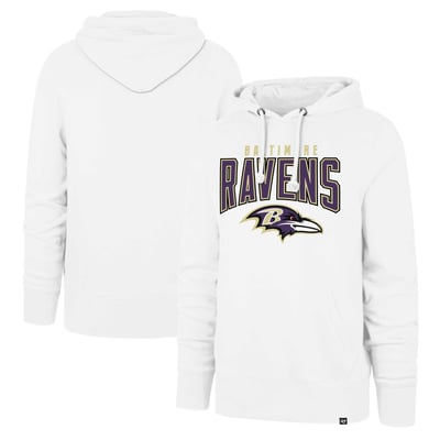 Baltimore Ravens '47 Elements Arch Headline Pullover Hoodie - White