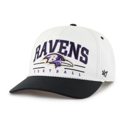 Baltimore Ravens '47 Roscoe Two-Toned Hitch Adjustable Hat - White/Black
