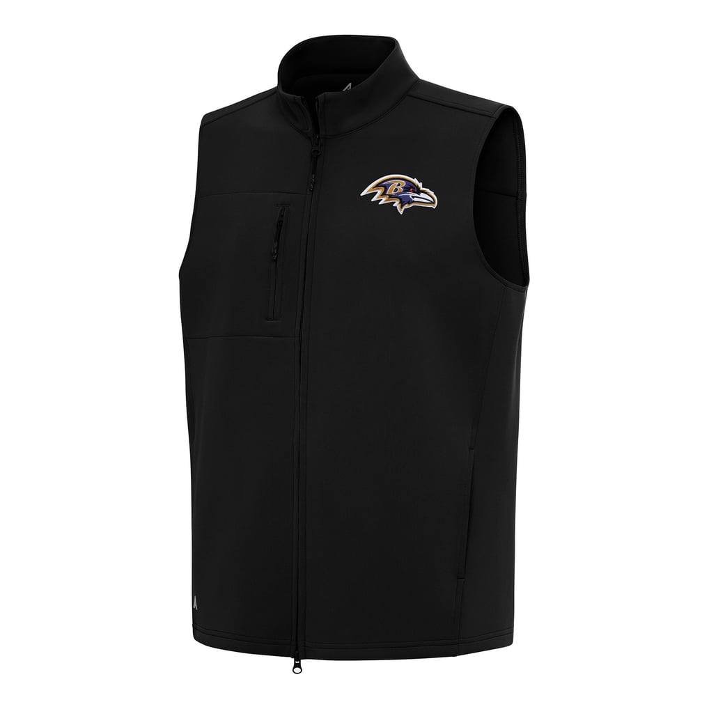 Baltimore Ravens Antigua Demand Full-Zip Vest - Black