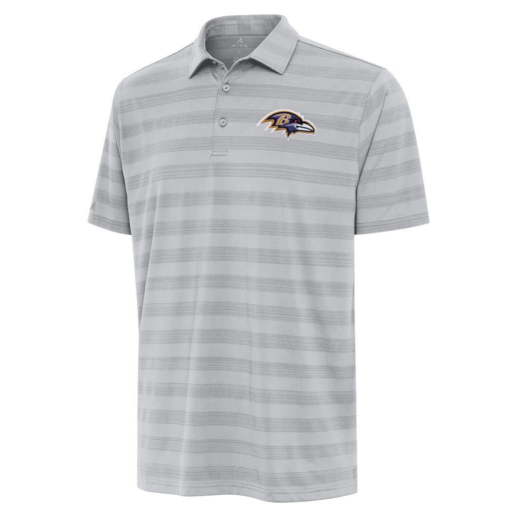 Baltimore Ravens Antigua Big & Tall Tunnel Polo - Gray