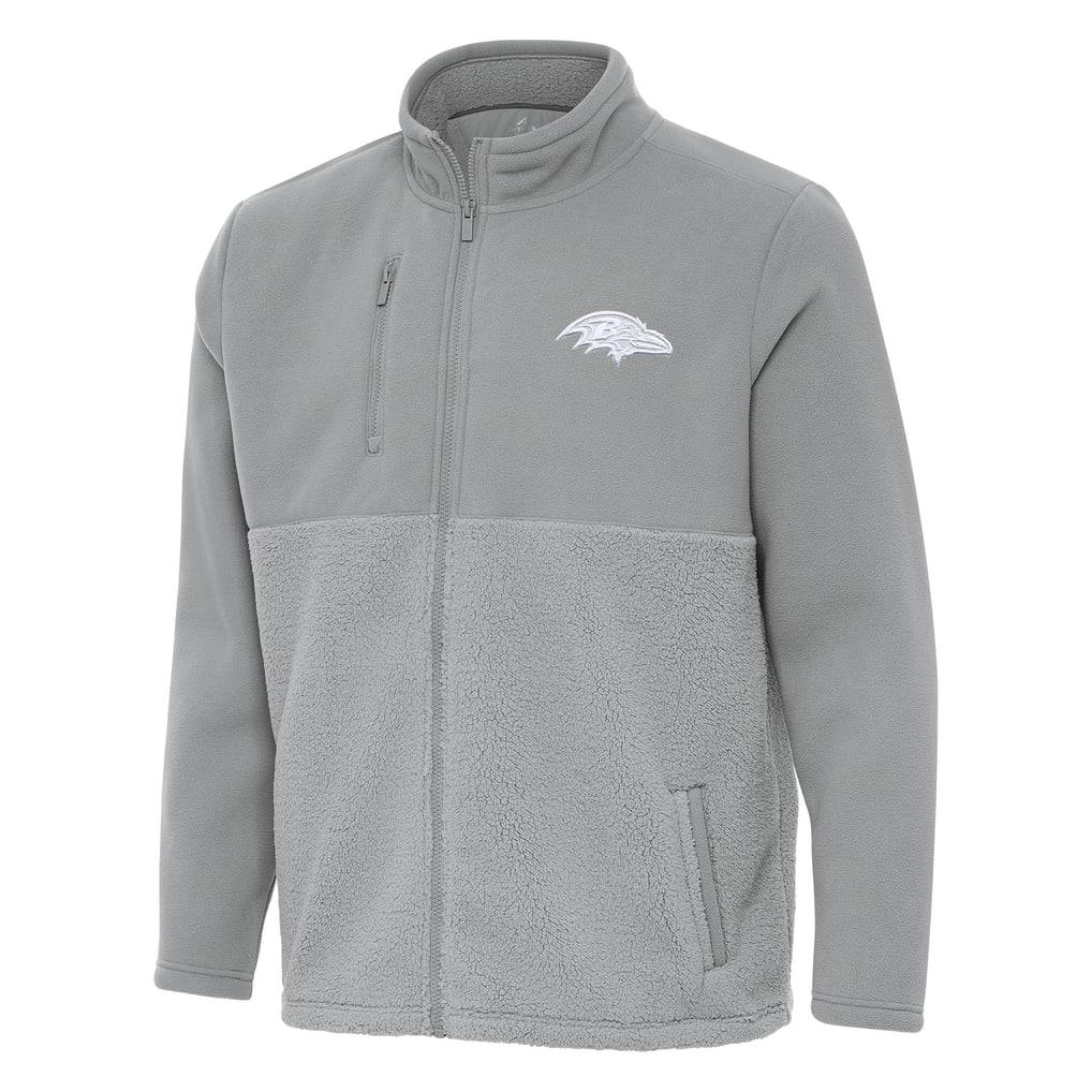 Baltimore Ravens Antigua Daily Fused Full-Zip Jacket - Gray
