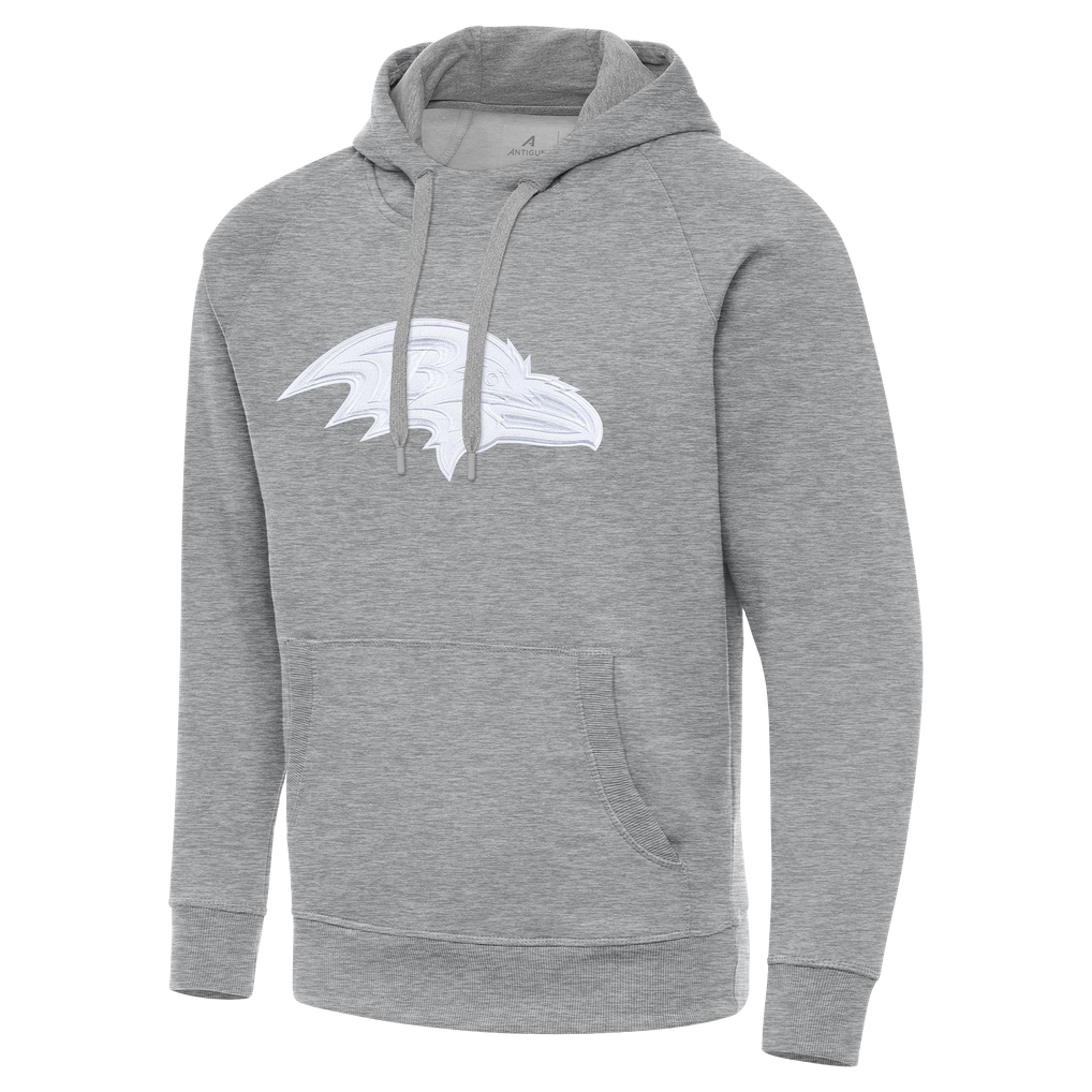 Baltimore Ravens Antigua Victory Pullover Hoodie - Heather Gray