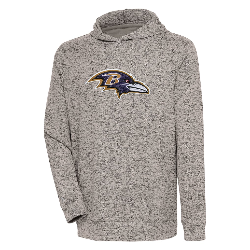 Baltimore Ravens Antigua Absolute Chenille Pullover Hoodie - Oatmeal