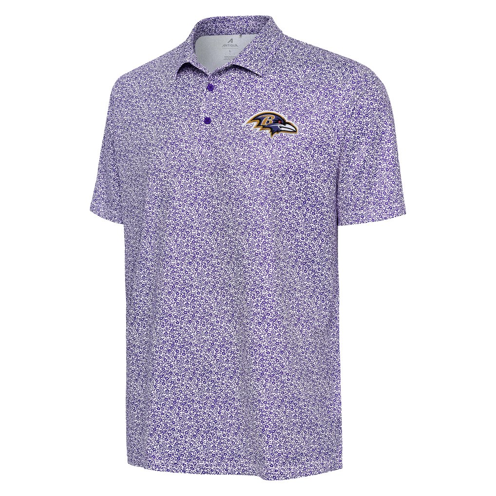 Baltimore Ravens Antigua Field Ditsy Polo - Purple
