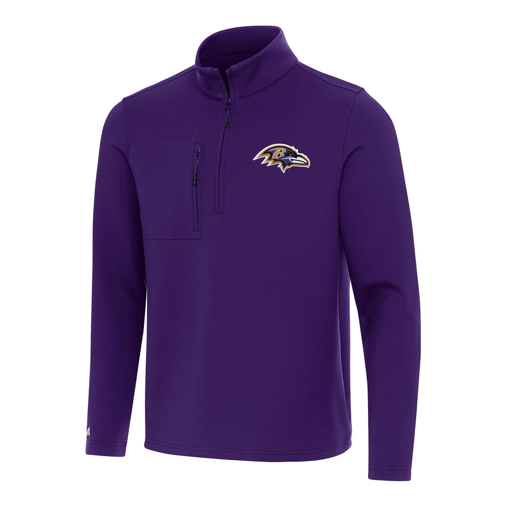Baltimore Ravens Antigua Insider Quarter-Zip Pullover Top - Purple