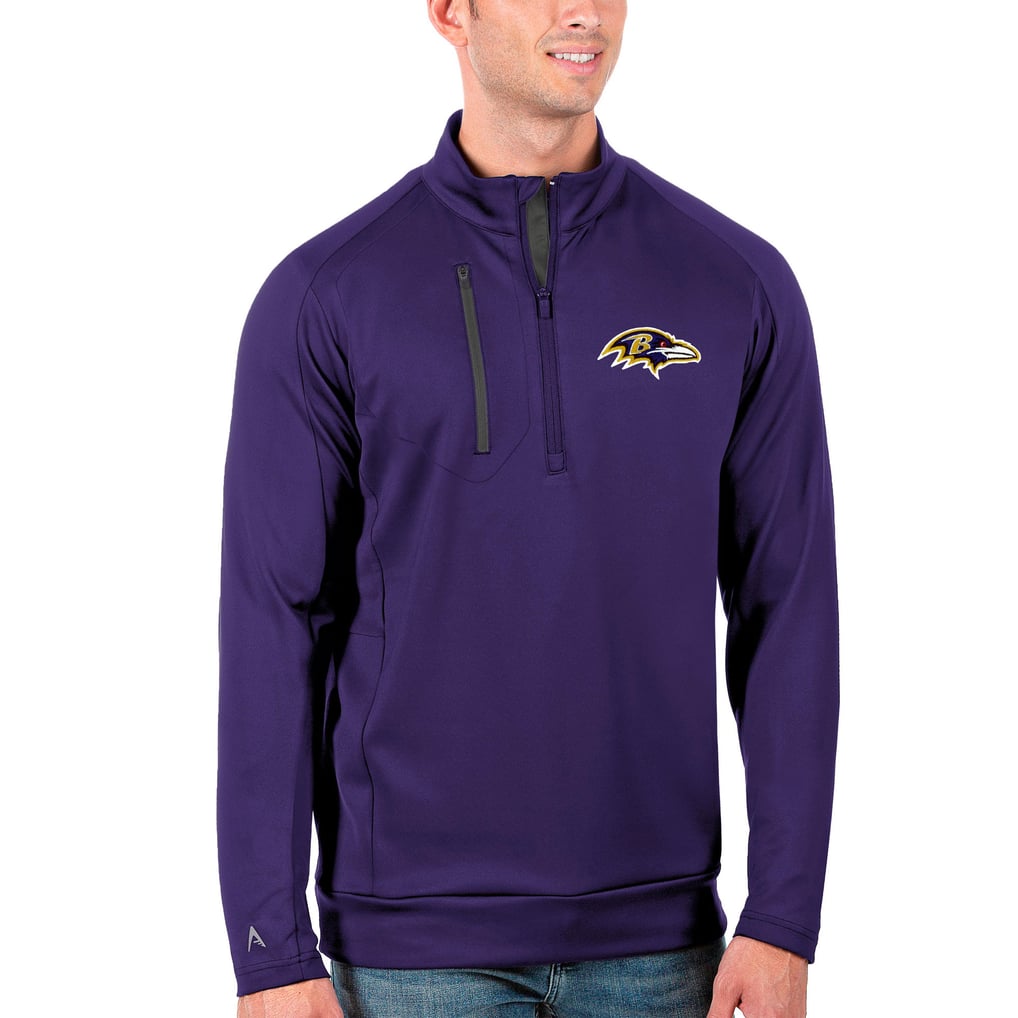 Baltimore Ravens Antigua Generation Quarter-Zip Pullover Jacket - Purple/Charcoal