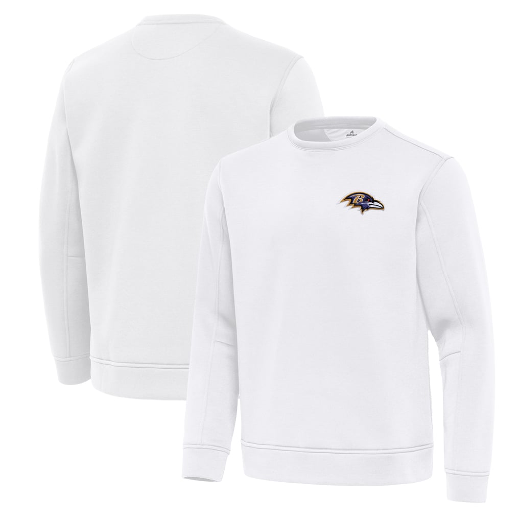 Baltimore Ravens Antigua Relevant Lightweight Pullover Sweatshirt - White