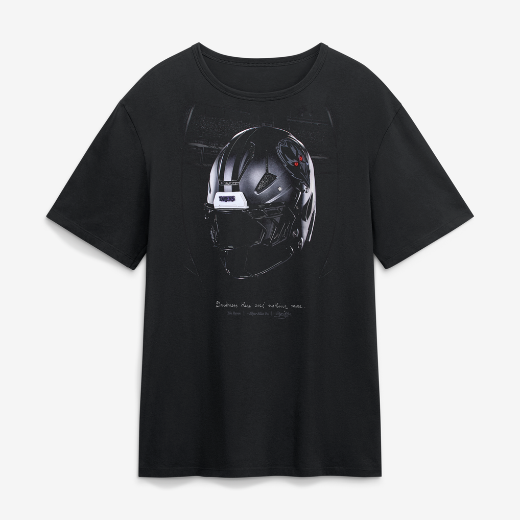  Baltimore Ravens Helmet Quote T-Shirt -  Black