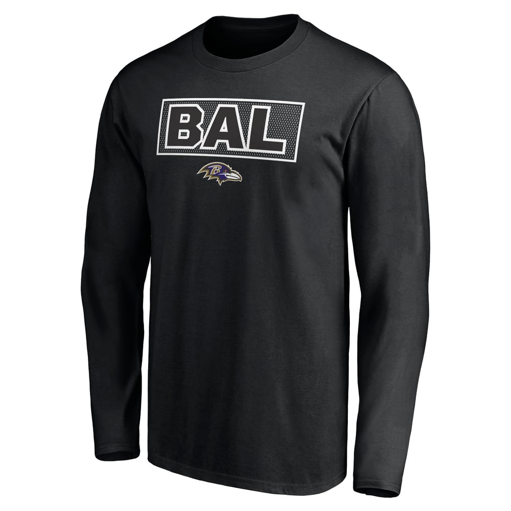Baltimore Ravens Squad Throwbacks Long Sleeve T-Shirt - Black