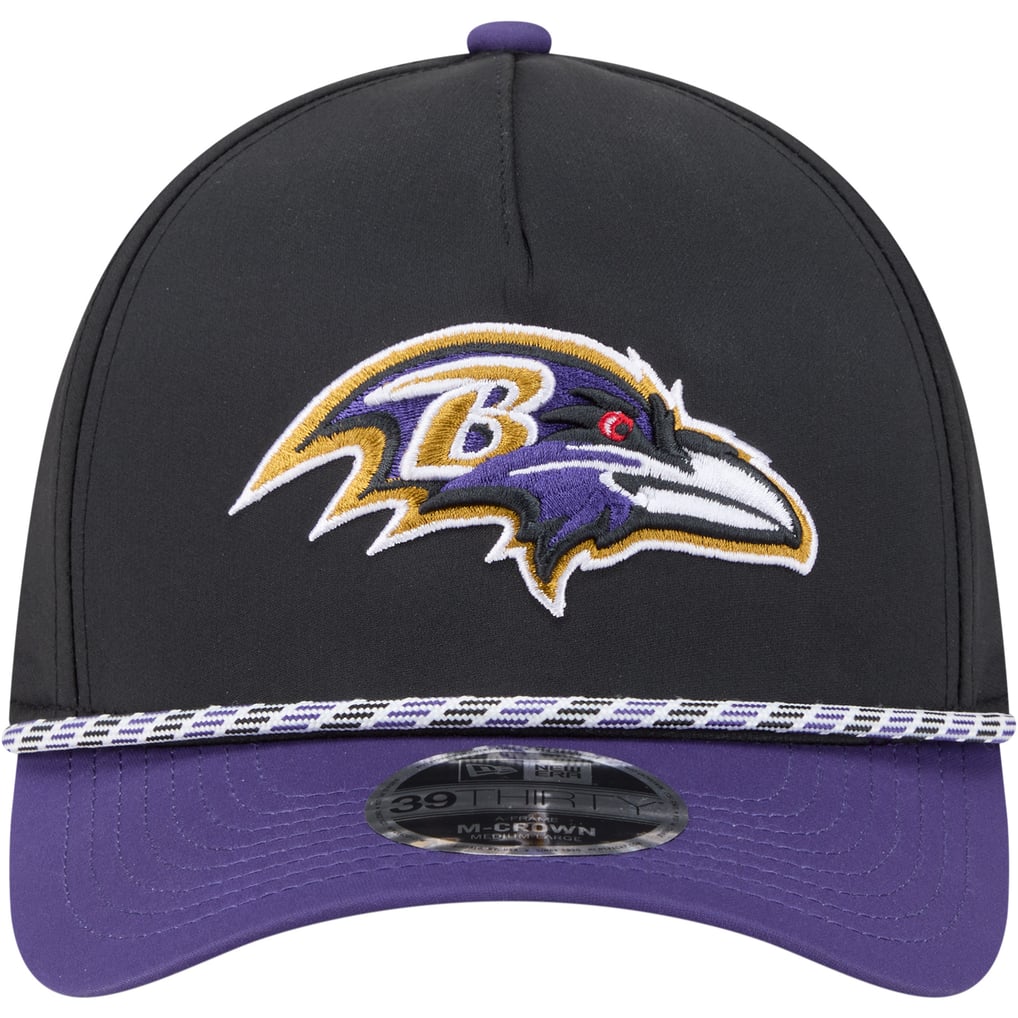  Baltimore Ravens Rope M-Crown A-Frame 39THIRTY Flex Hat - Black/Purple