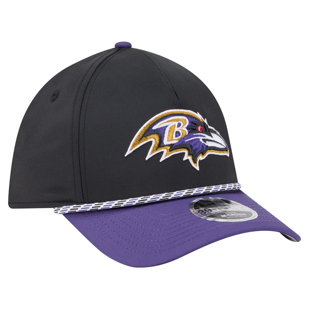  Baltimore Ravens Rope M-Crown A-Frame 39THIRTY Flex Hat - Black/Purple