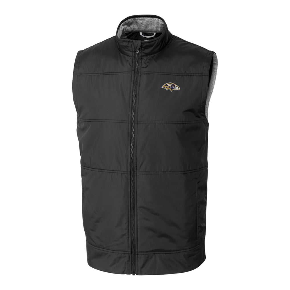 Baltimore Ravens Cutter & Buck Big & Tall Stealth Full-Zip Vest - Black
