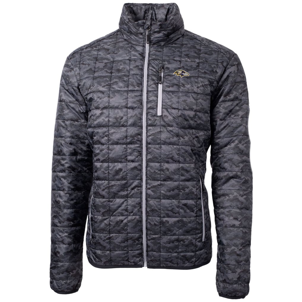 Baltimore Ravens Cutter & Buck Rainier Printed Full-Zip Puffer Jacket - Black