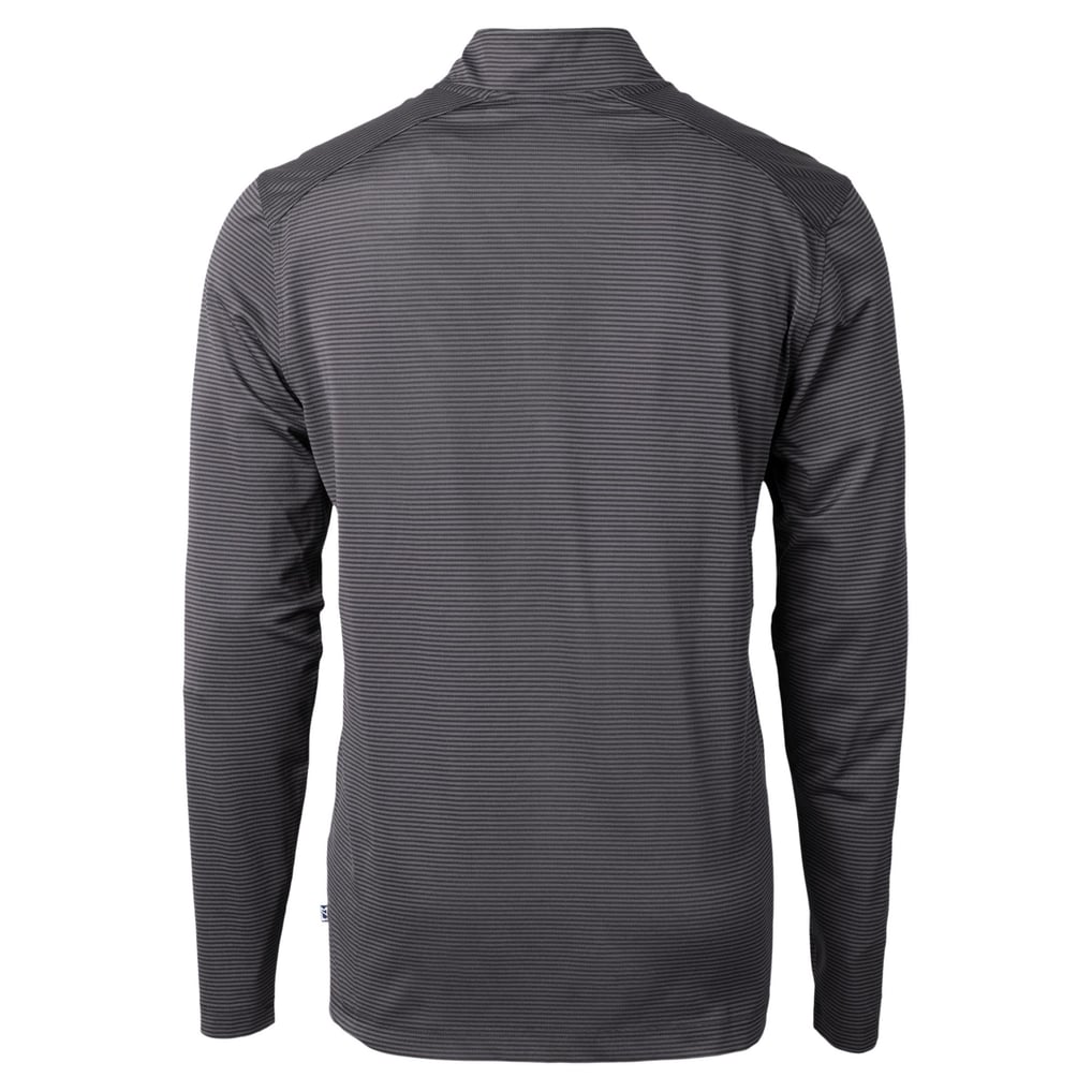 Baltimore Ravens Cutter & Buck Virtue Eco Pique Micro Stripe Quarter-Zip Jacket - Black