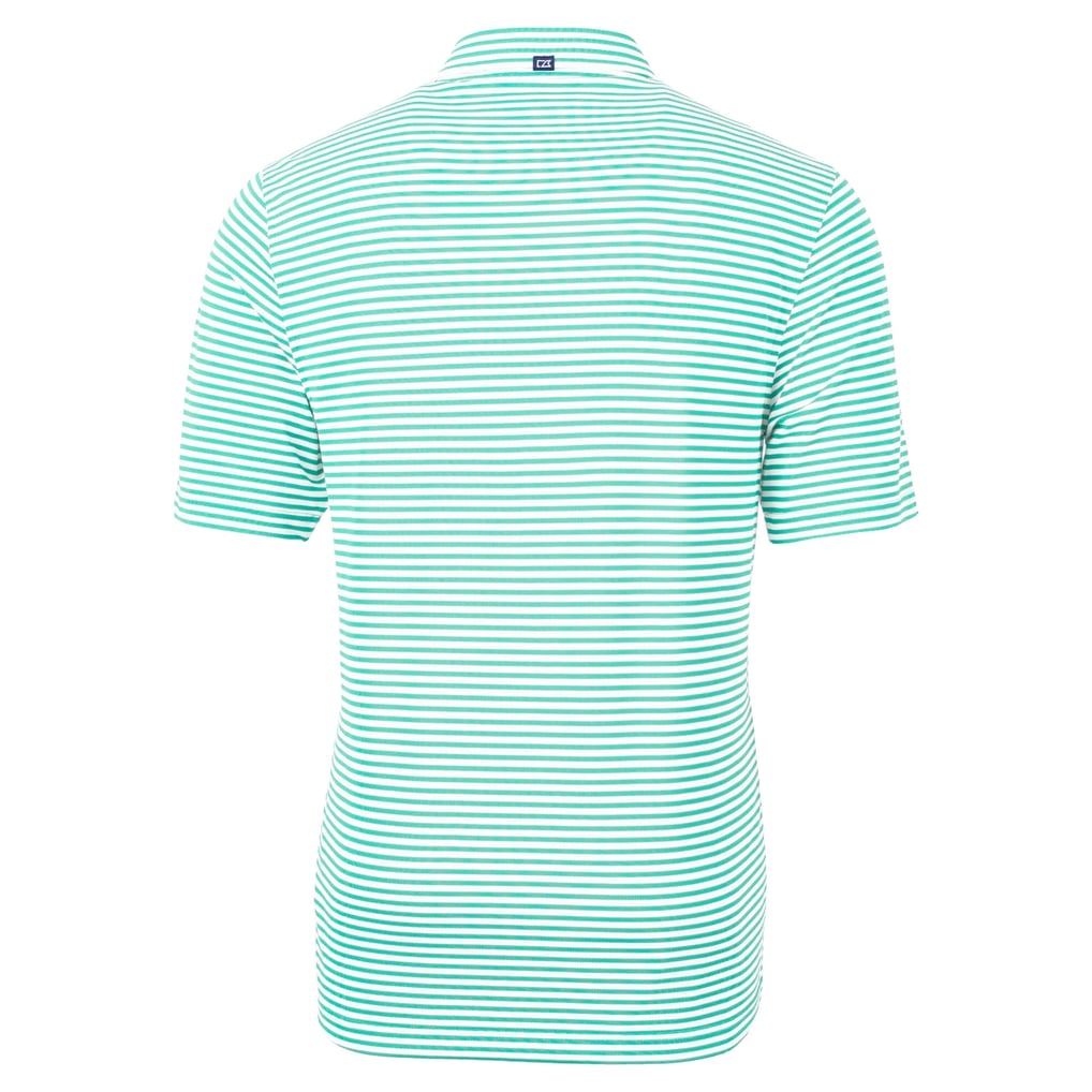Baltimore Ravens Cutter & Buck Virtue Eco Pique Stripe Recycled Polo - Green
