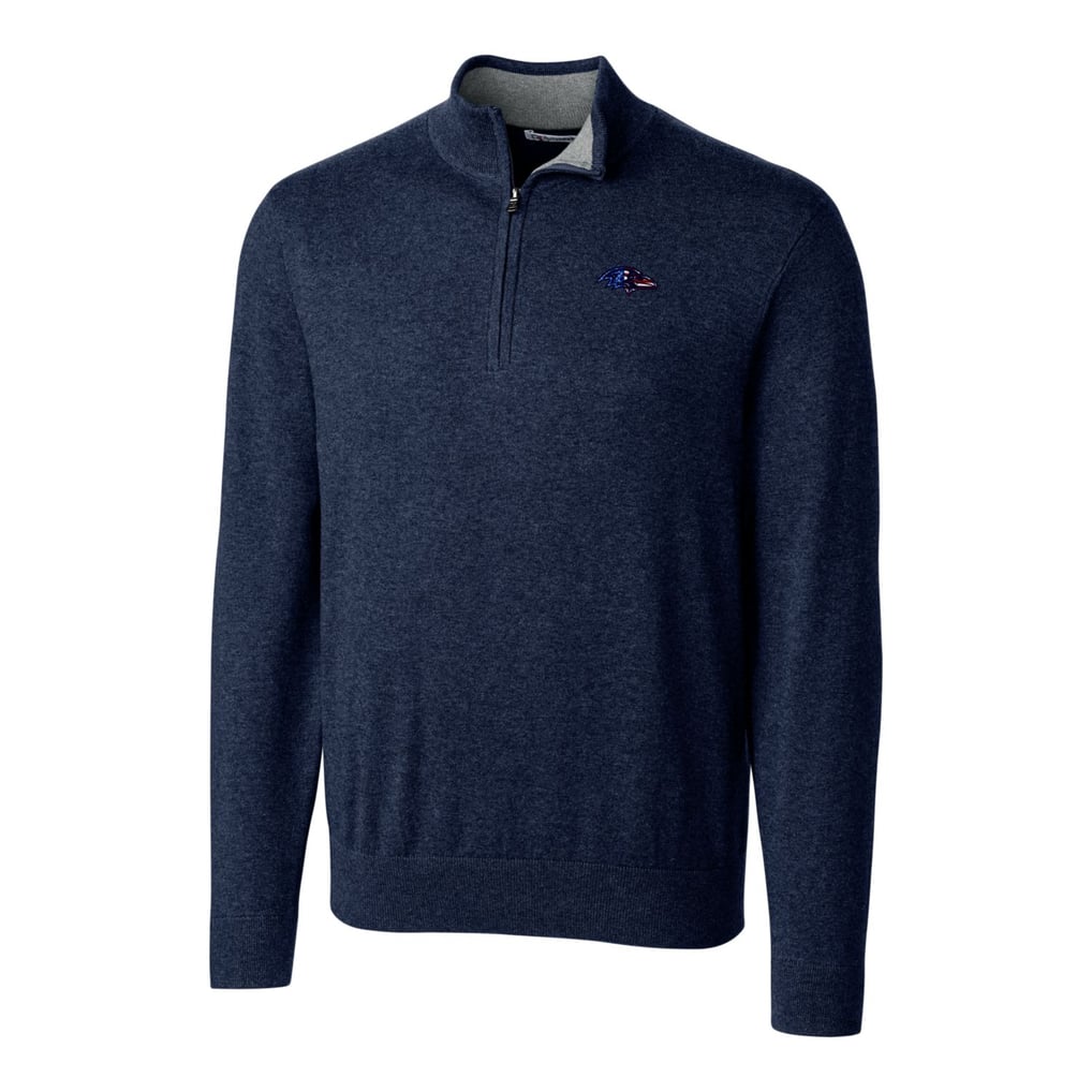 Baltimore Ravens Cutter & Buck Lakemont Quarter-Zip Pullover Sweater - Navy