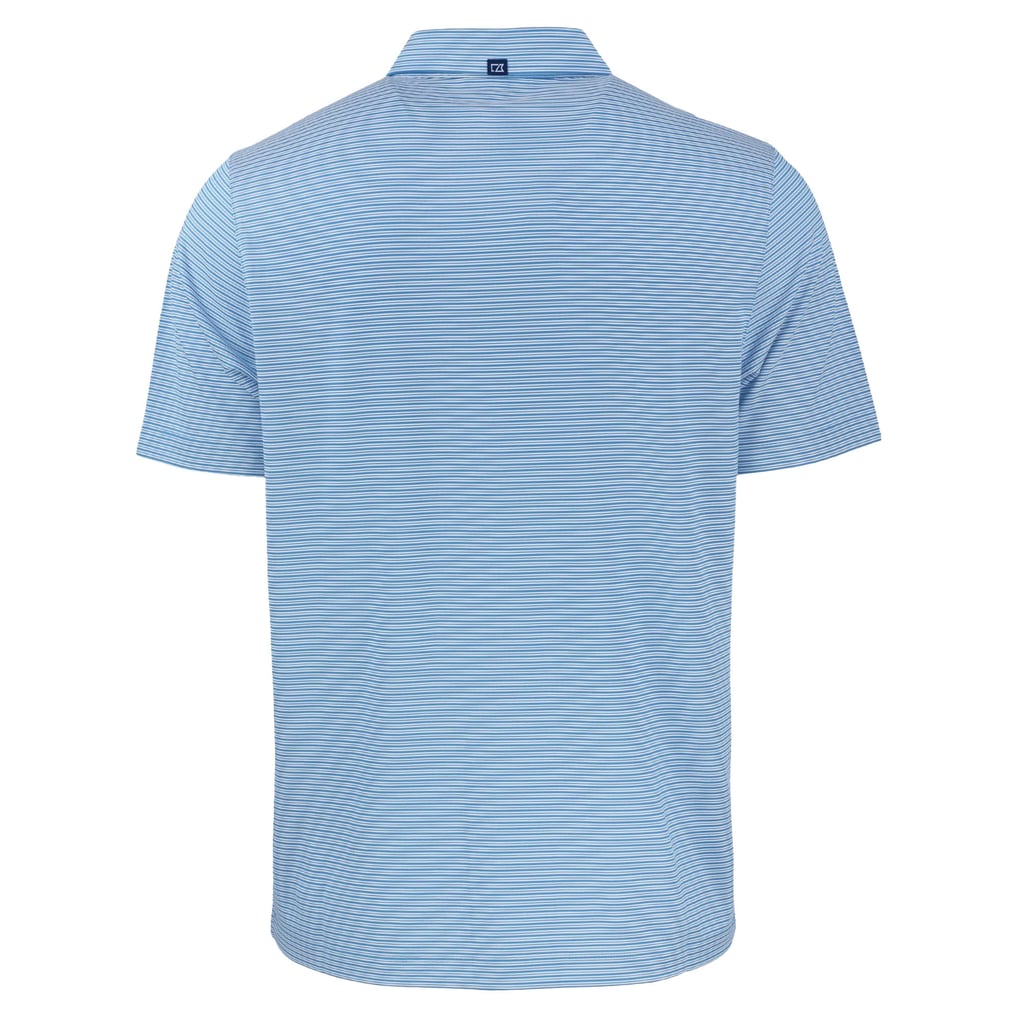 Baltimore Ravens Cutter & Buck Forge Eco Double Stripe Stretch Recycled Polo - Powder Blue