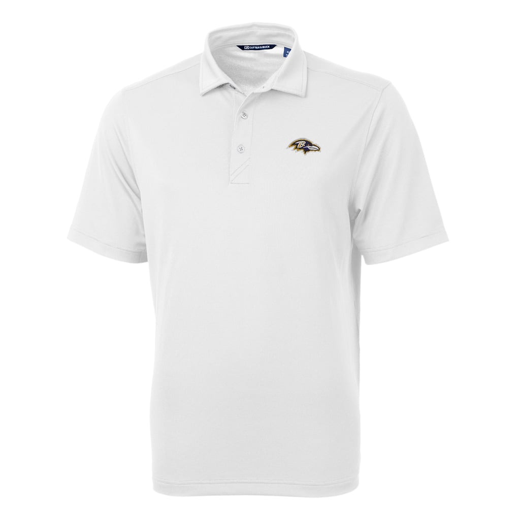 Baltimore Ravens Cutter & Buck Virtue Eco Pique Recycled Polo - White