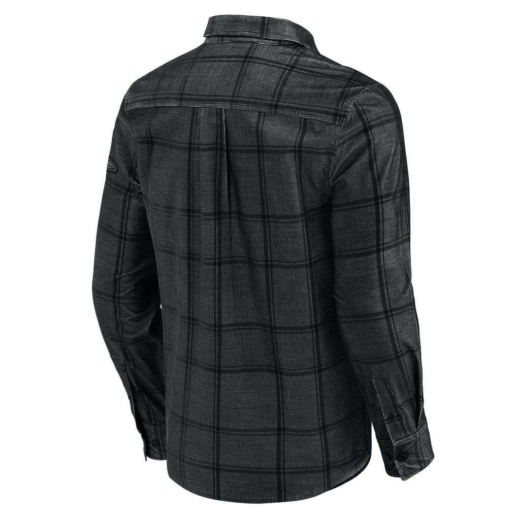Baltimore Ravens Darius Rucker Collection by Fanatics Micro Corduroy Plaid Button Up Shirt - Black