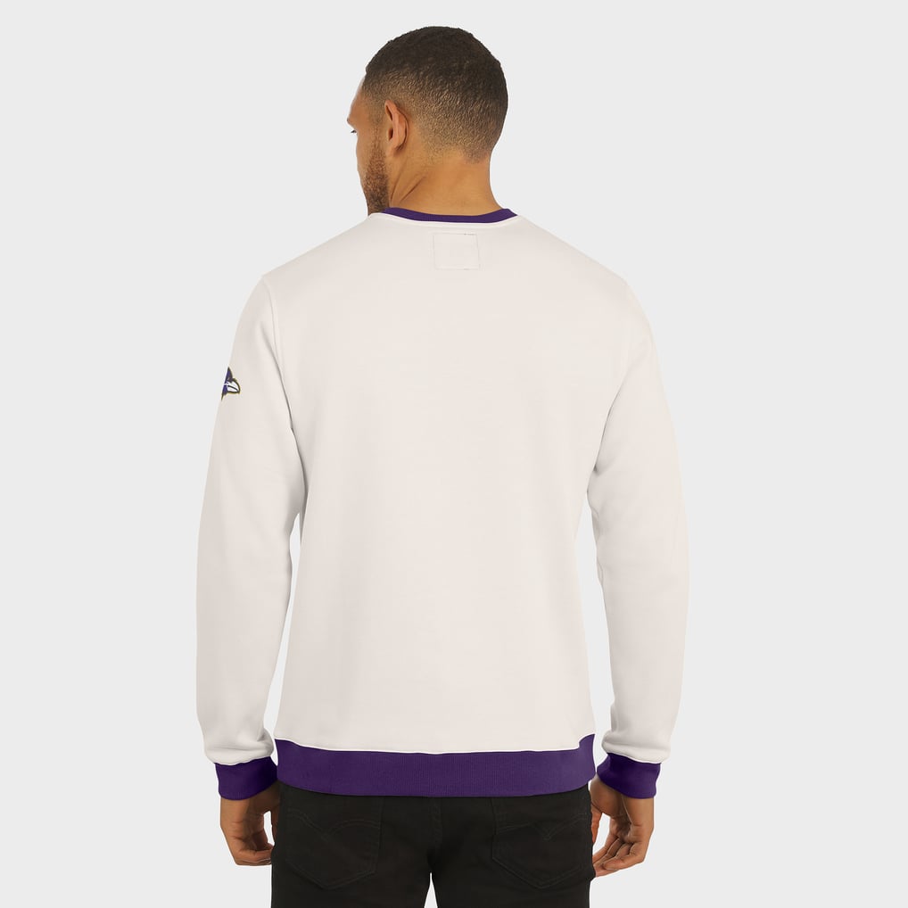  Baltimore Ravens Darius Rucker Collection by Fanatics Colorblock Pullover Sweatshirt - Cream